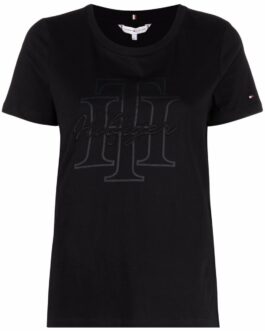 Tommy Hilfiger – tonal-logo crewneck T-shirt