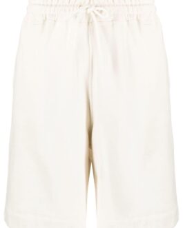 GANNI – embroidered logo track shorts