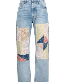 Levi’s – 501 ’90s patchwork straight-leg jeans