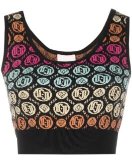 LIU JO – monogram-pattern crop top