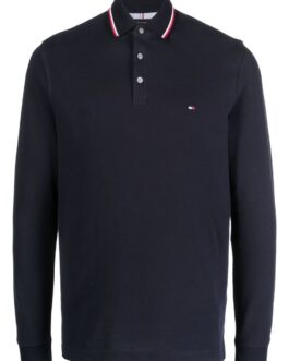 Tommy Hilfiger – striped-collar polo shirt