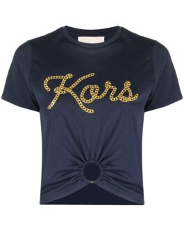 Michael Kors – gathered-detail cotton T-shirt